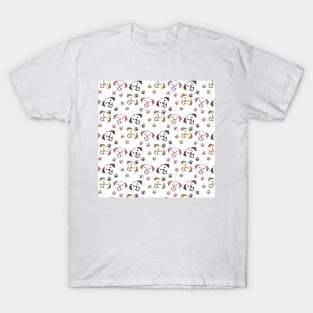 cute dog puppy random pattern T-Shirt